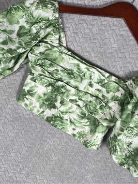 Abercrombie & Fitch Emerson Floral Puff Sleeve Milkmaid Top XS
